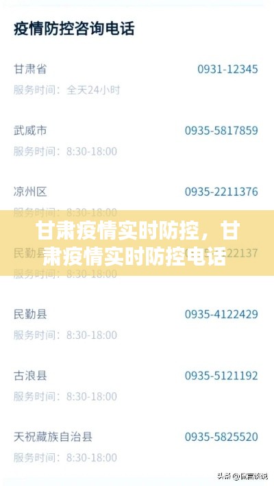 甘肃疫情实时防控，甘肃疫情实时防控电话 