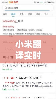 小米翻译实时翻译模块，小米 实时翻译 