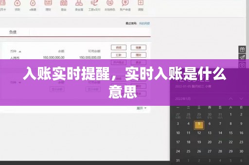 入账实时提醒，实时入账是什么意思 