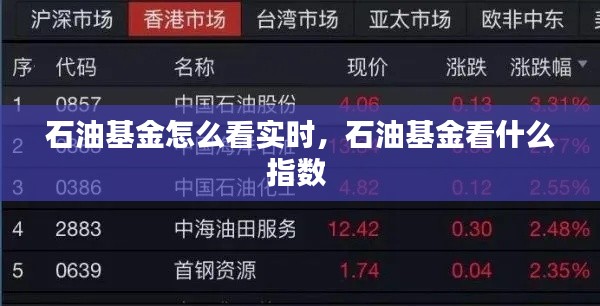 石油基金怎么看实时，石油基金看什么指数 