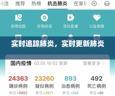 实时追踪肺炎，实时更新肺炎 