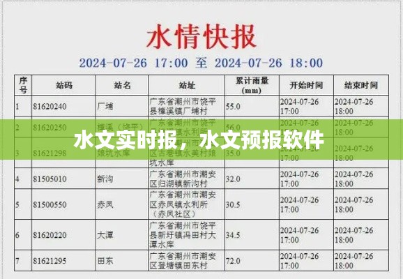 水文实时报，水文预报软件 