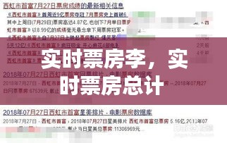 实时票房李，实时票房总计 