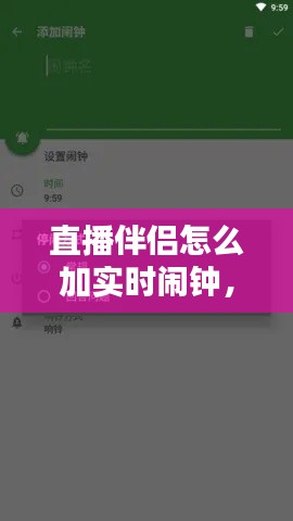 直播伴侣怎么加实时闹钟，直播伴侣怎么加实时闹钟音乐 