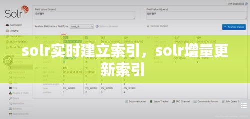 solr实时建立索引，solr增量更新索引 