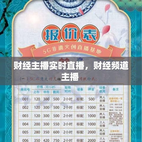 财经主播实时直播，财经频道主播 