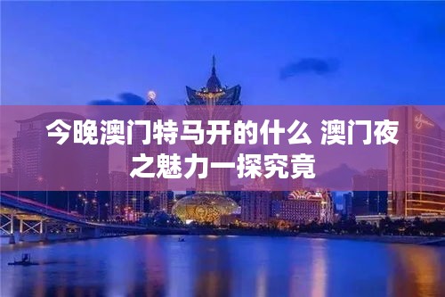 今晚澳门特马开的什么 澳门夜之魅力一探究竟