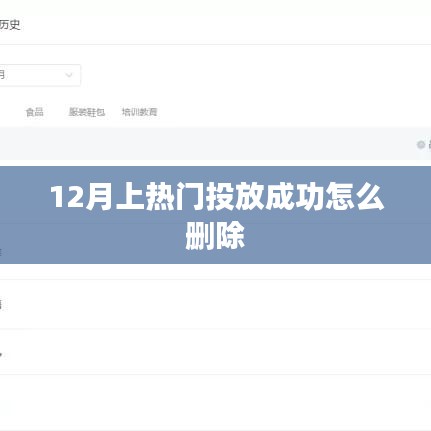 热门投放删除指南，如何成功撤销12月投放内容？