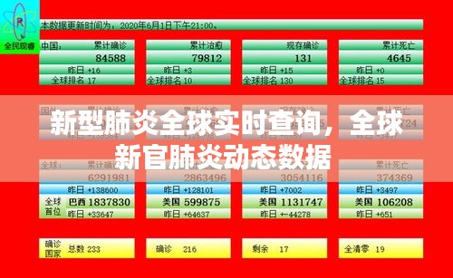 新型肺炎全球实时查询，全球新官肺炎动态数据 