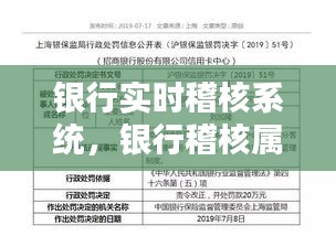 银行实时稽核系统，银行稽核属于什么岗位 