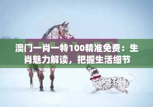 澳门一肖一特100精准免费：生肖魅力解读，把握生活细节