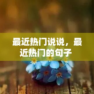 最近热门说说，最近热门的句子 