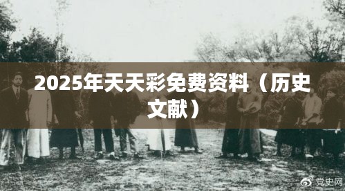 2025年天天彩免费资料（历史文献）