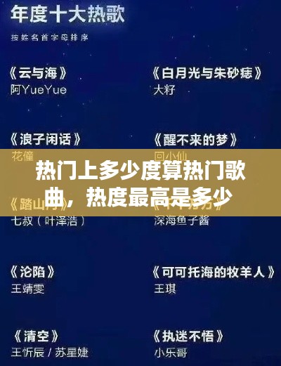 热门上多少度算热门歌曲，热度最高是多少 