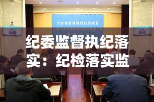 纪委监督执纪落实：纪检落实监督责任 