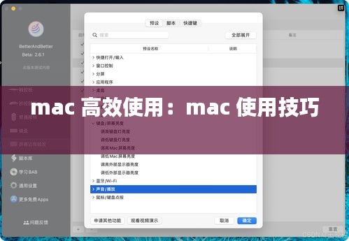 mac 高效使用：mac 使用技巧 