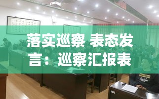 落实巡察 表态发言：巡察汇报表态发言 