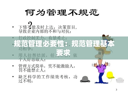 规范管理必要性：规范管理基本要求 