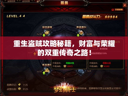 重生盗贼攻略秘籍，财富与荣耀的双重传奇之路！