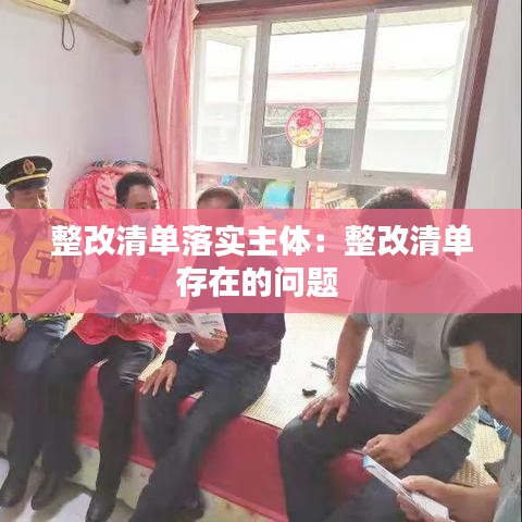 整改清单落实主体：整改清单存在的问题 