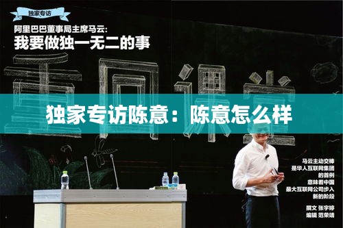 独家专访陈意：陈意怎么样 