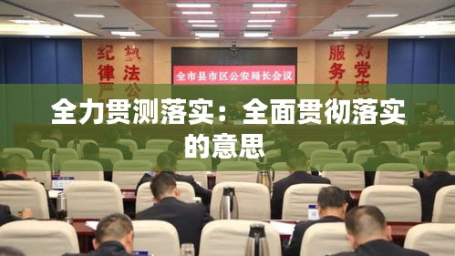 全力贯测落实：全面贯彻落实的意思 