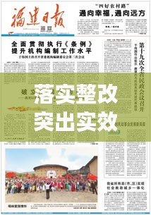落实整改突出实效：落实整改措施,确保整改成效 