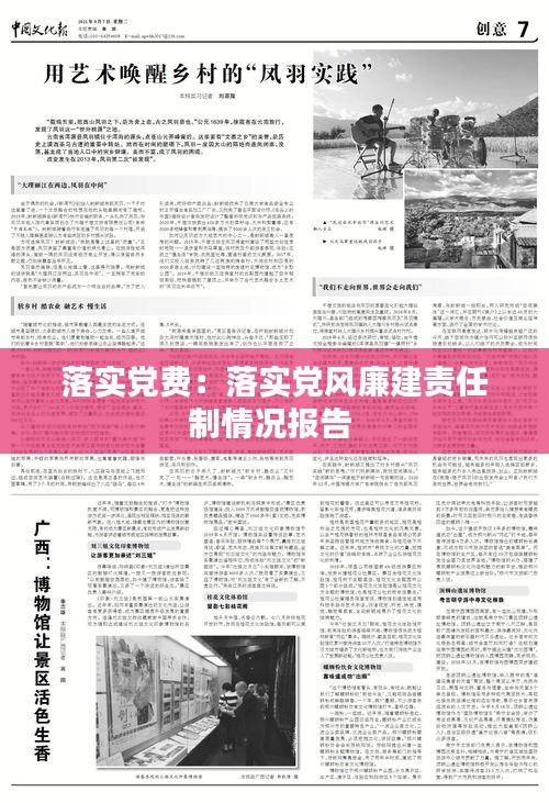 落实党费：落实党风廉建责任制情况报告 