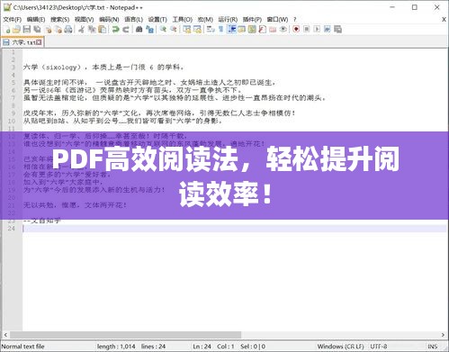 PDF高效阅读法，轻松提升阅读效率！