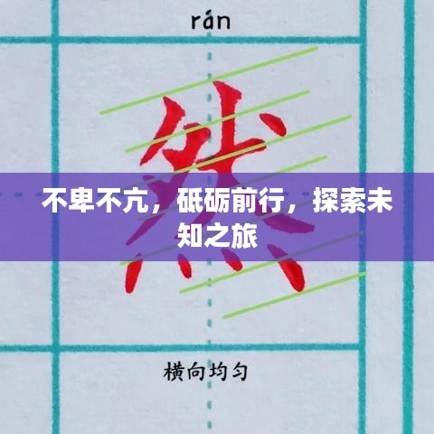 不卑不亢，砥砺前行，探索未知之旅
