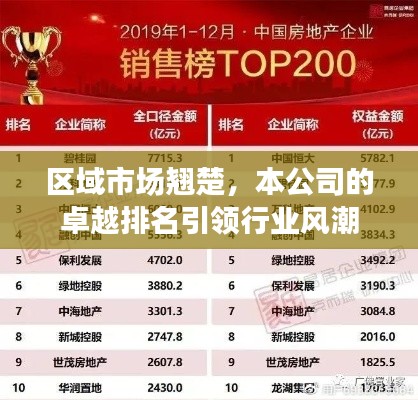 区域市场翘楚，本公司的卓越排名引领行业风潮