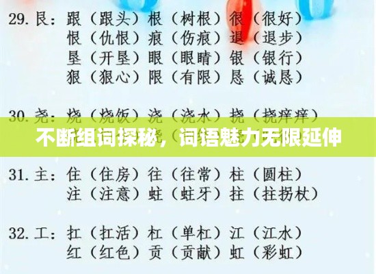 不断组词探秘，词语魅力无限延伸